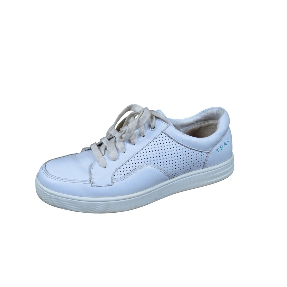 TRAQ by Alegria Baseq Women Walking Shoe Size 41 Fitness Tracker White Leather
